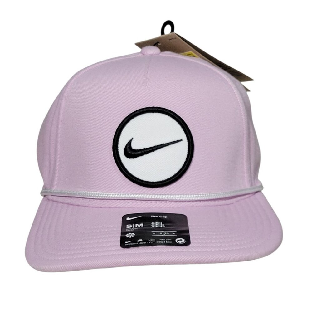 Nike Golf Hat Adult S/M Structured Pink Snapback Adjustable Dri-Fit Retro Pro
